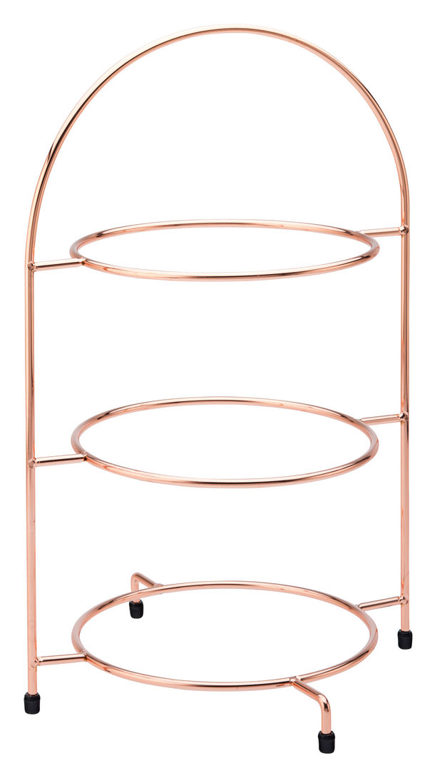 Copper 3 Tier Plate Stand 17